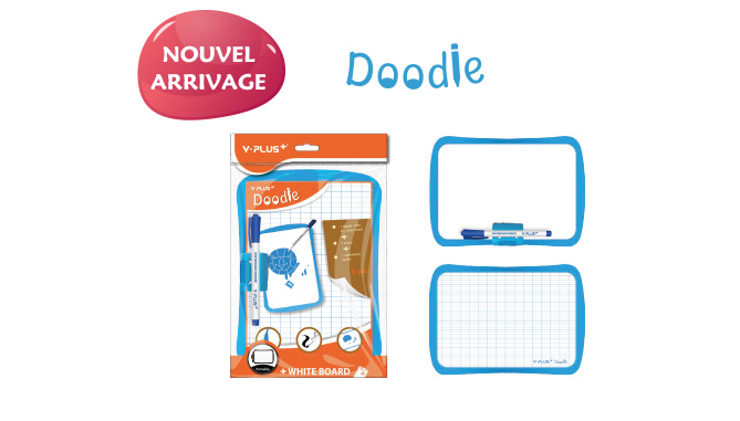 ARDOISE BLANCHE DOUBLE FACE "DOODLE"