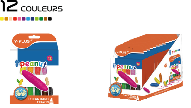 BOITE DE 12 CRAYONS DE CIRE 12/96