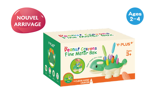 BOITE DE 24 CRAYON DE CIR "PENAUT" +PLASTIC DINOSAUR, vue 2