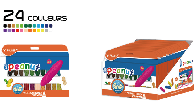 BOITE DE 24 CRAYONS DE CIRE 12/48