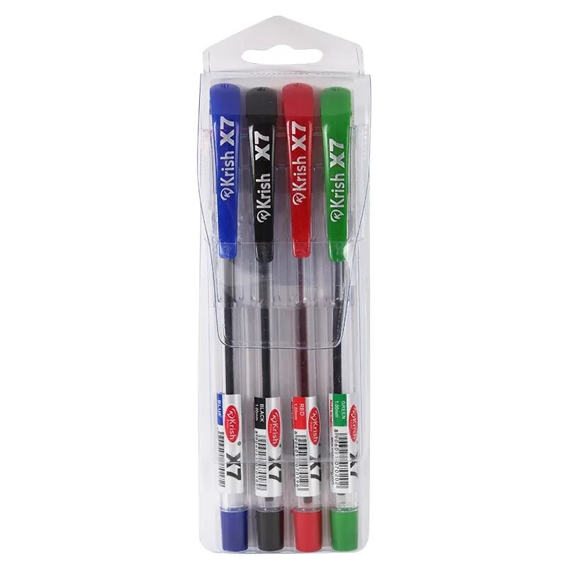 POCHETTE DE 4 STYLO KRISH TRI3 GRIPPY