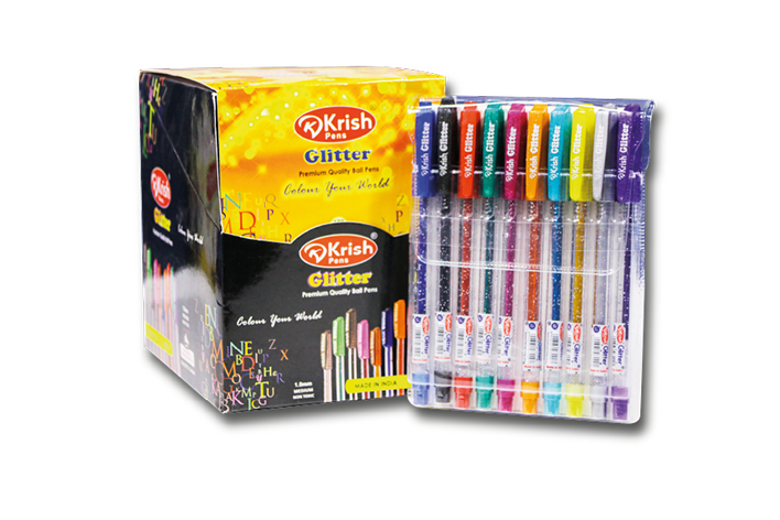 POCHETTE FIFTY DE 10 STYLO KRISH GEL GLITTER