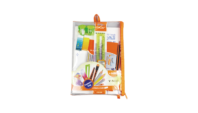 SET Y-MIX "crayon de couleur de 12  +2 crayons noir+2gommes  +2tailles crayon  +regle plate 20cm 1/36  +cahier de coloriage"