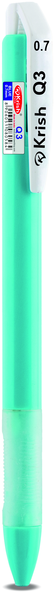 STYLO KRISH Q3 RETRECTABLE BLEU  EN PRéSENTOIR ROTATIF DE 100, vue 3