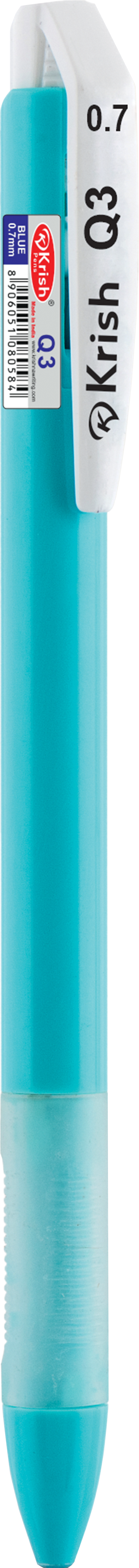 STYLO KRISH Q3 RETRECTABLE BLEU  EN PRéSENTOIR ROTATIF DE 100, vue 8